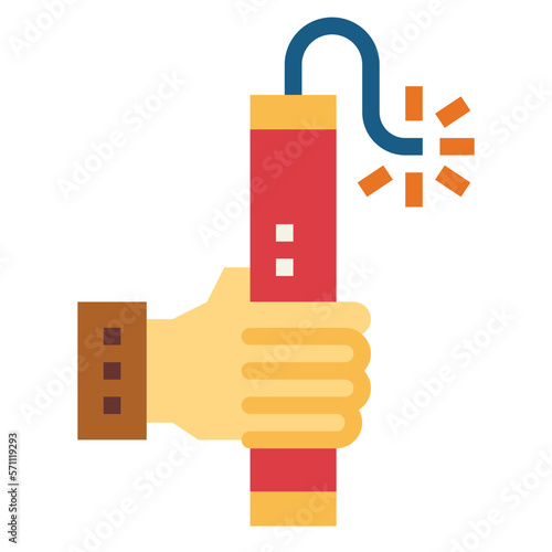 dynamite flat icon style