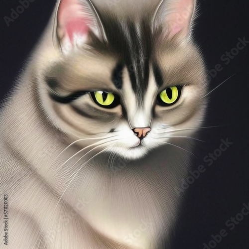 Photo Of A Cat Persian hyperrealistic highly detailed polished © Dan