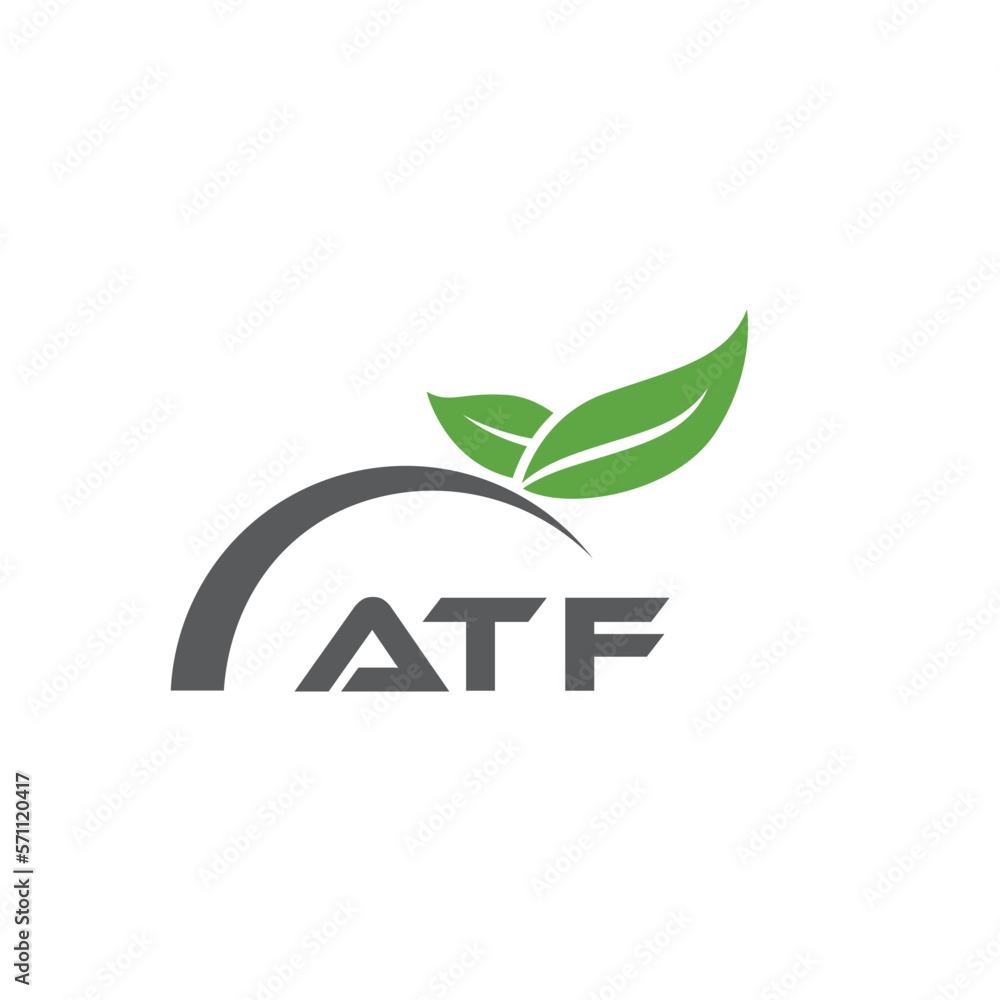 ATF letter nature logo design on white background. ATF creative initials letter leaf logo concept. ATF letter design.
 - obrazy, fototapety, plakaty 