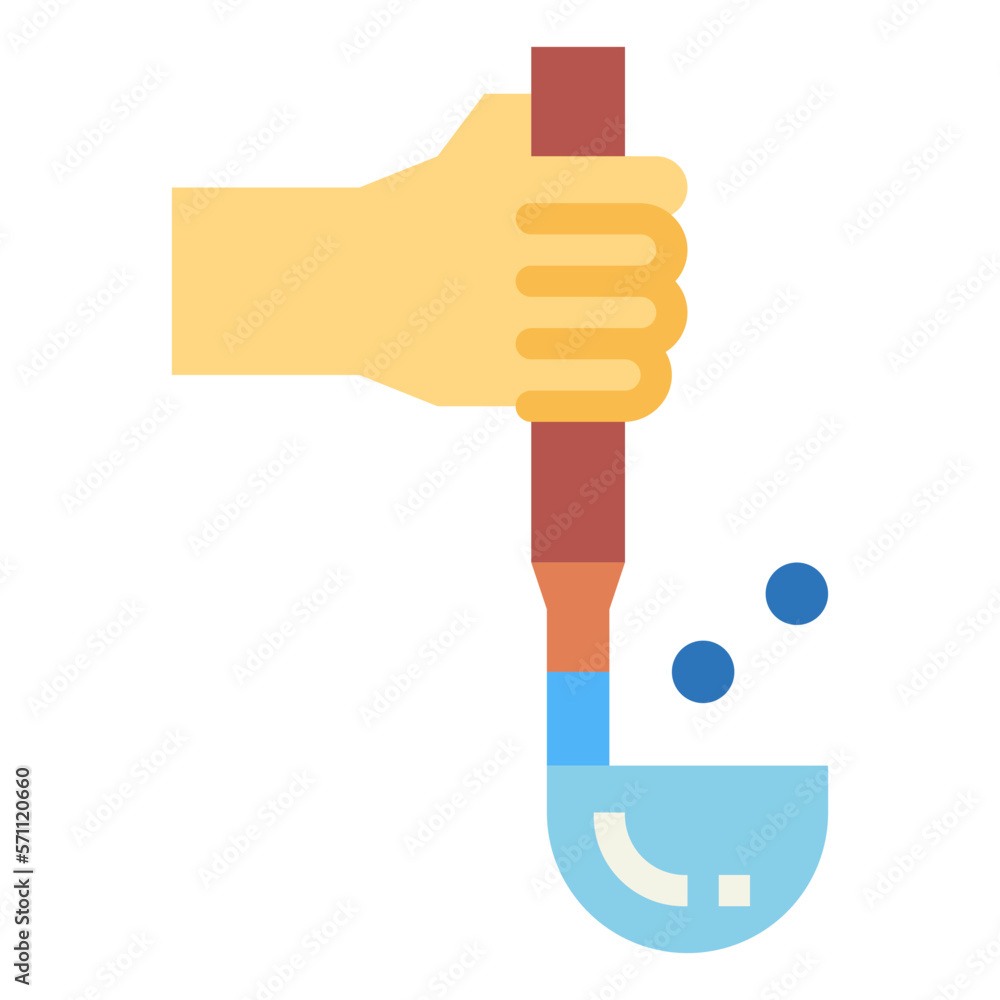 ladle flat icon style ladle flat icon style
