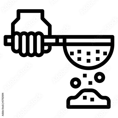 Strainer line icon style