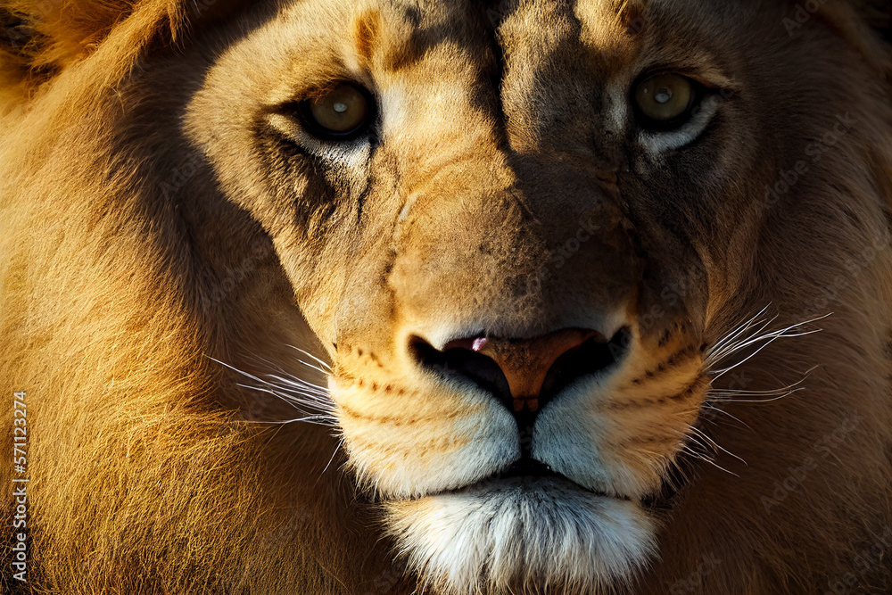 Portrait of a lion. Generative ai Portrait of a lion. Generative ai