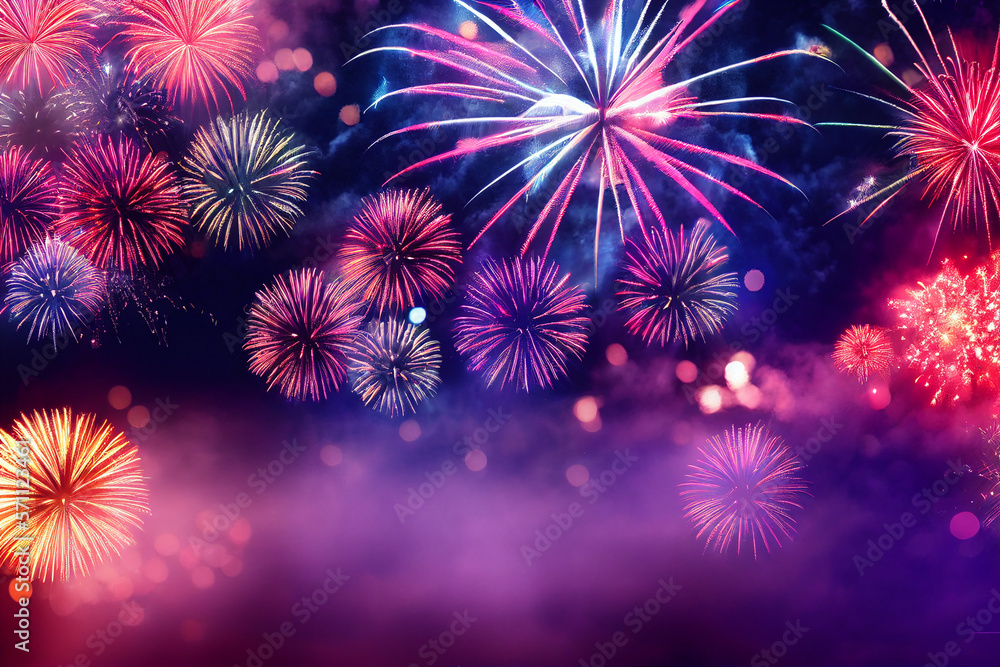 Fireworks wallpaper background. Generative ai Fireworks wallpaper background. Generative ai