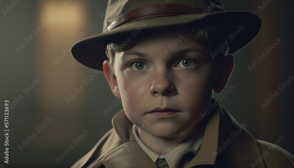 Empowering Children in the Workplace: Celebrating Diversity, Equity, and Inclusion (DEI) in the Industry with Caucasian boy as a Detective (white) (generative AI) Empowering Children in the Workplace: Celebrating Diversity, Equity, and Inclusion (DEI) in the Industry with Caucasian boy as a Detective (white) (generative AI)
