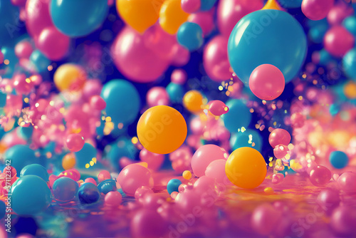 Happy birthday celebration wallpaper background. Generative ai