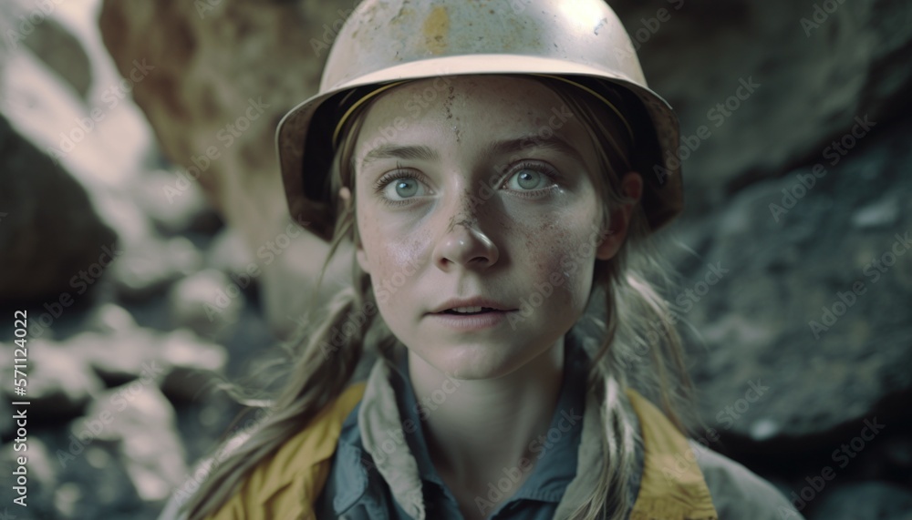 Empowering Children in the Workplace: Celebrating Diversity, Equity, and Inclusion (DEI) in the Industry with Caucasian girl as a Geologist (white) (generative AI) Empowering Children in the Workplace: Celebrating Diversity, Equity, and Inclusion (DEI) in the Industry with Caucasian girl as a Geologist (white) (generative AI)