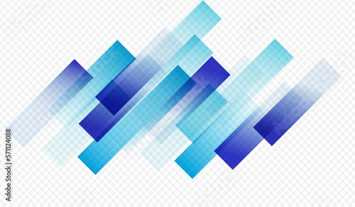 Blue Element Vector Transparent Background. Light