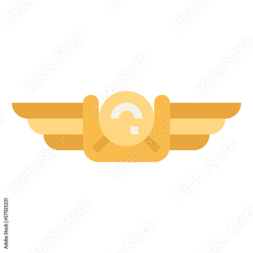 brooch flat icon style