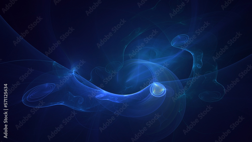 3D rendering abstract blue fractal light background 3D rendering abstract blue fractal light background