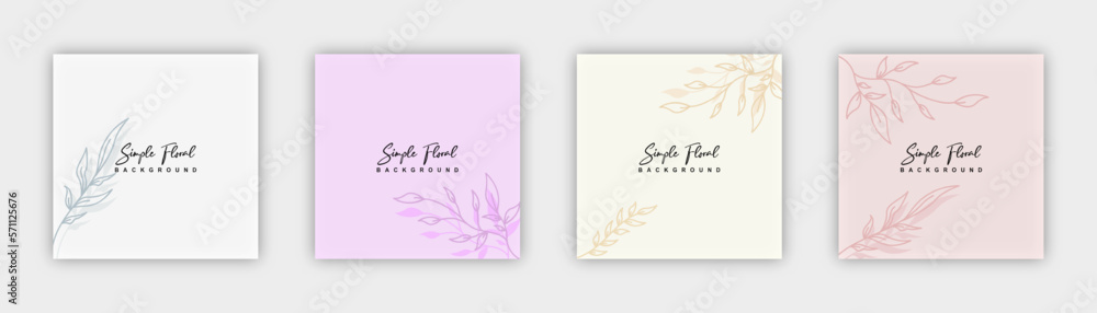 Abstract neutral vector background with organic shape floral. Trendy design for card, flyer, cover, template, banner, presentation, invitation, poster, template, and social media.