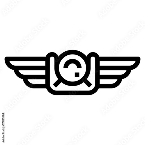 brooch line icon style