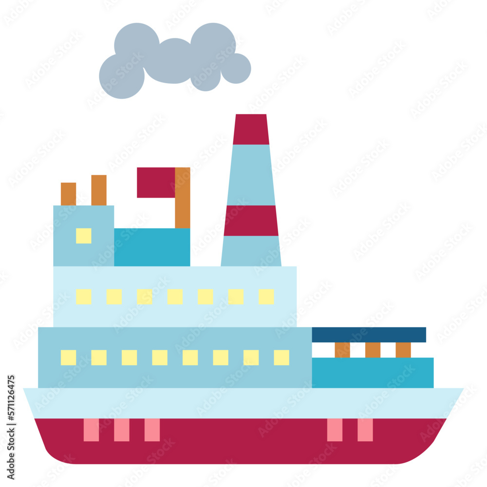 steamboat flat icon style steamboat flat icon style