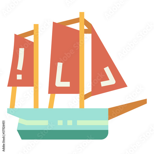 lugger flat icon style