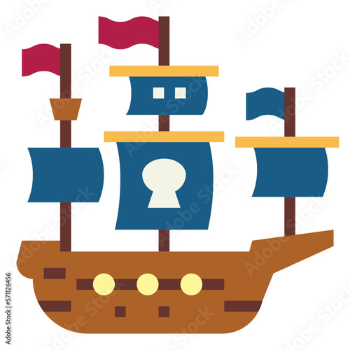 pirate flat icon style