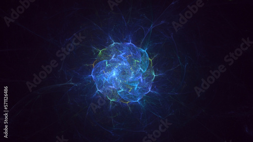 3D rendering abstract circle light background