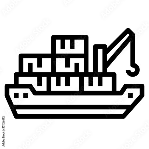 Barge line icon style