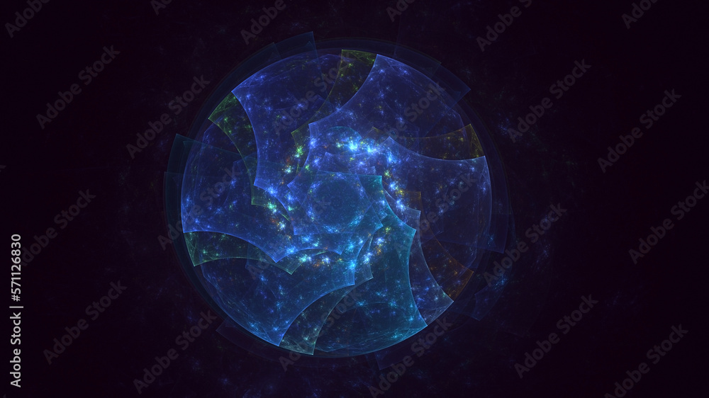 Obraz premium 3D rendering abstract round light background