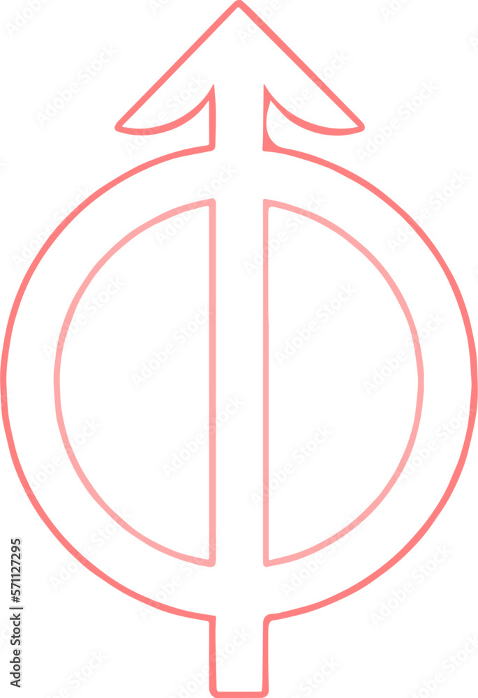 Up Arrow Through Circle