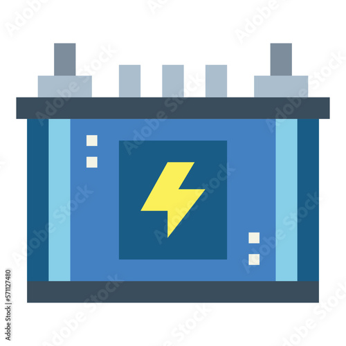 battery flat icon style