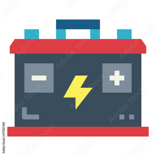 accumulator flat icon style