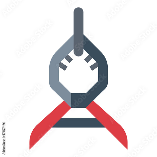 clamps flat icon style