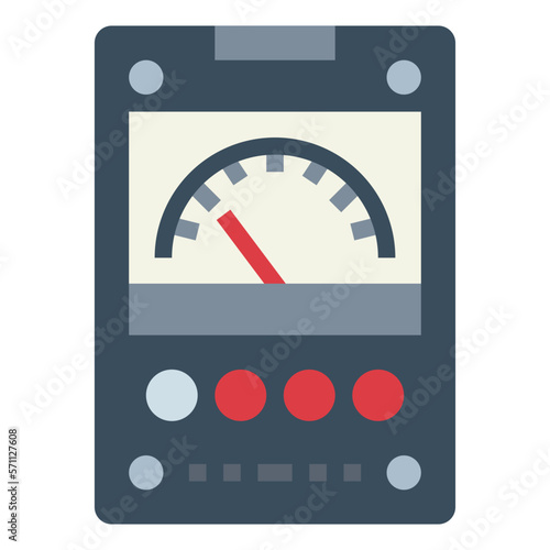 voltmeter flat icon style