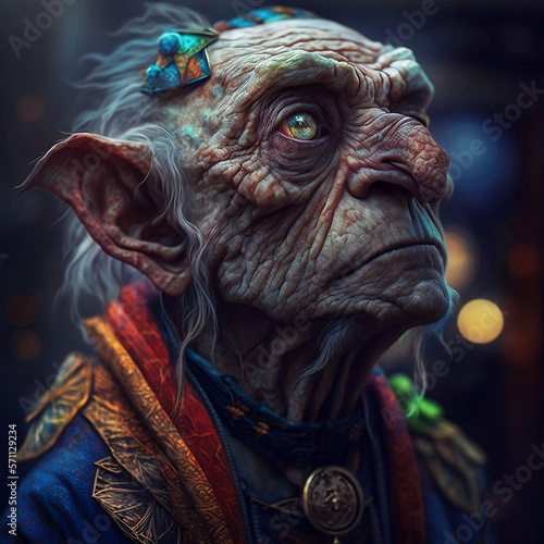 Obraz na płótnie Fantasy old goblin