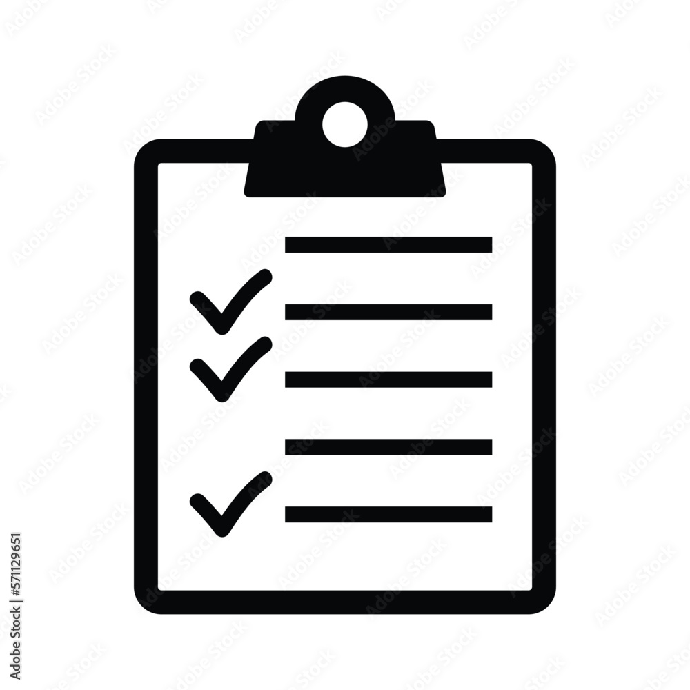 Checklist icon vector graphic illustration Checklist icon vector graphic illustration