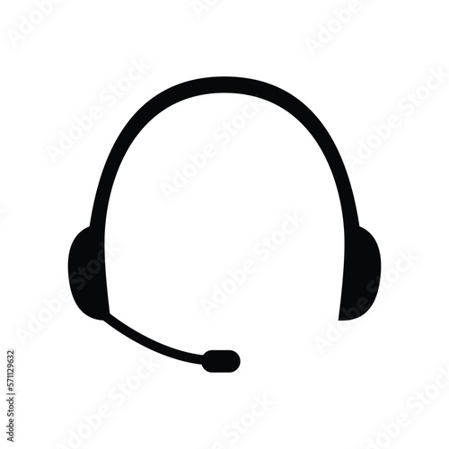 Headphones icon vector graphic illustration