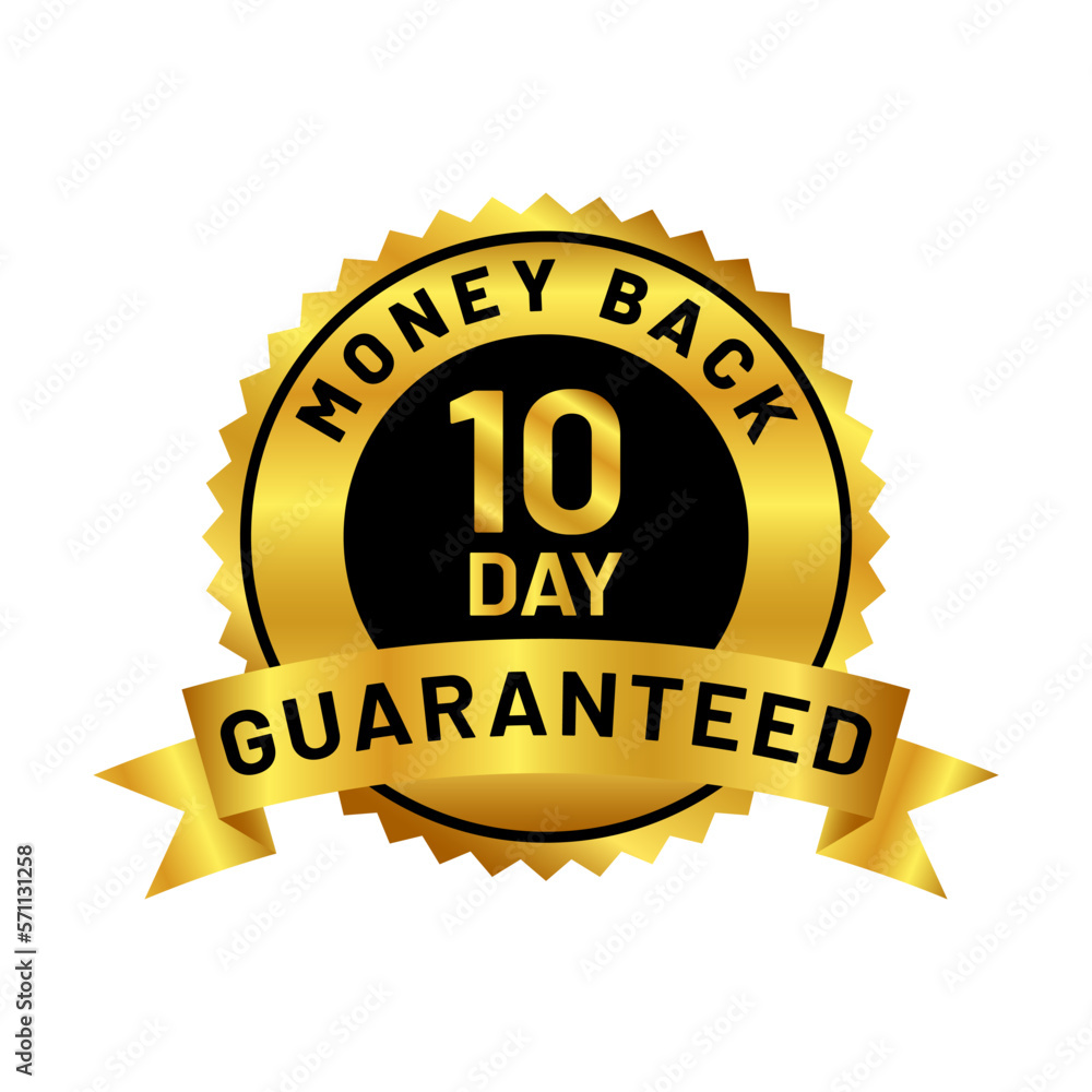 money back guaranteed badge in gold color money back guaranteed badge in gold color