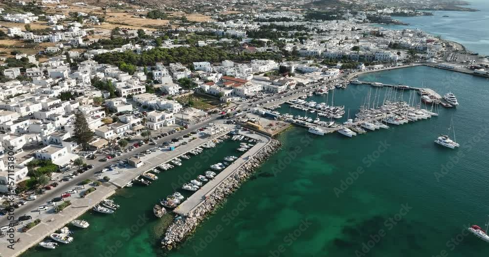 Views over Paros Harbor on Paros Island in Greece. Views over Paros Harbor on Paros Island in Greece.