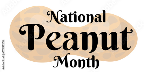 National Peanut Month, Horizontal banner design for theme design