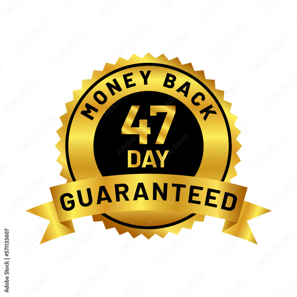 money back guaranteed badge in gold color money back guaranteed badge in gold color