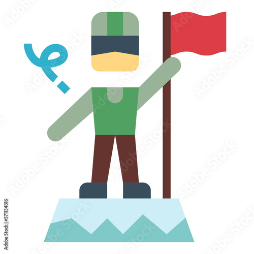 Alpinism flat icon style