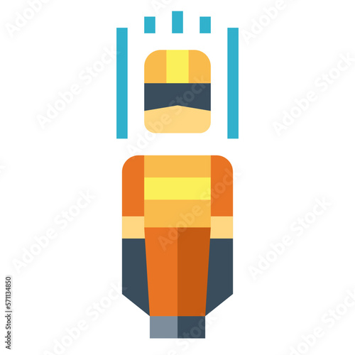 Luge flat icon style