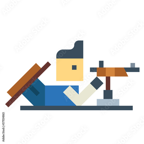 paralympic biathlon flat icon style