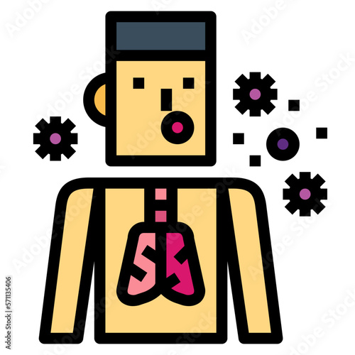 influenza filled outline icon style