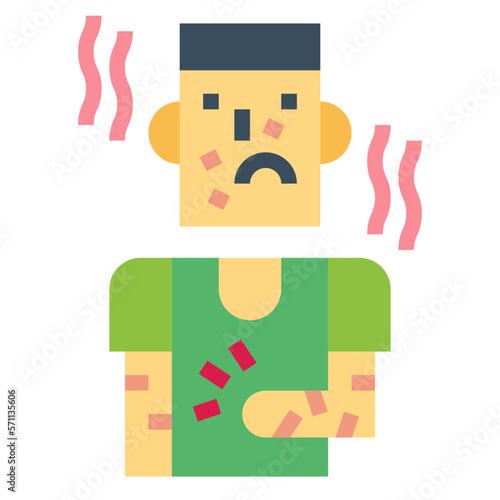 Anaphylaxis flat icon style