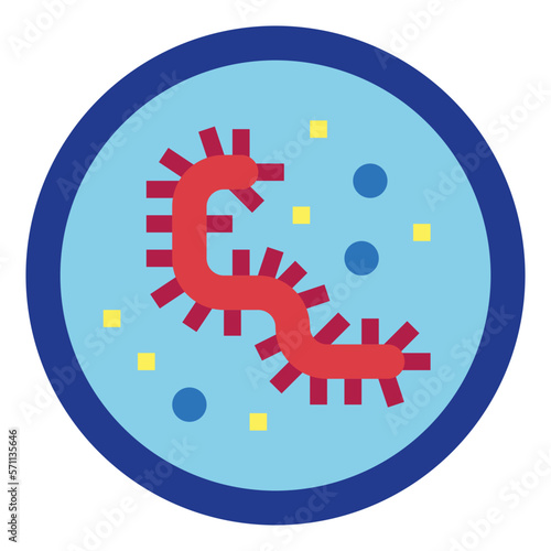 ebola flat icon style