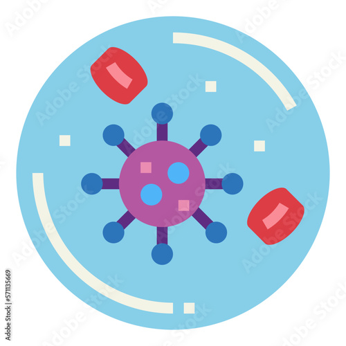 hiv flat icon style