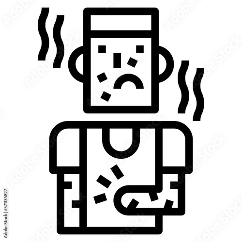 Anaphylaxis line icon style