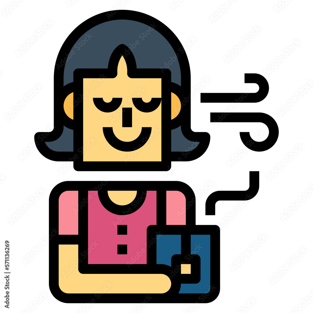 Relax filled outline icon style Relax filled outline icon style