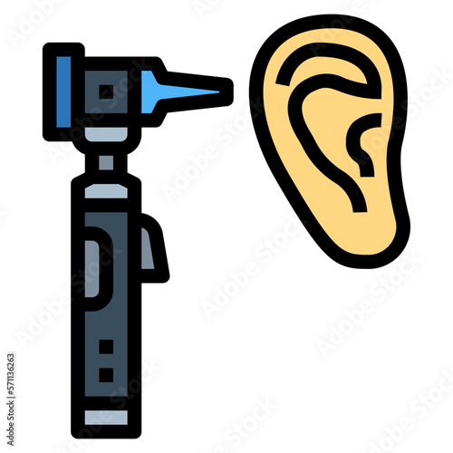 otoscope filled outline icon style