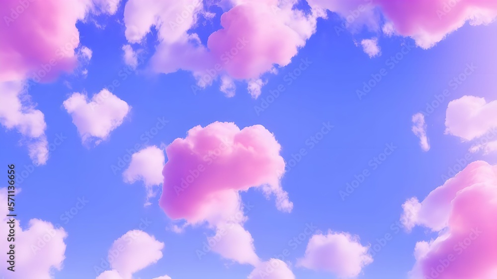 pink cotton candy clouds made with generative ai pink cotton candy clouds made with generative ai
