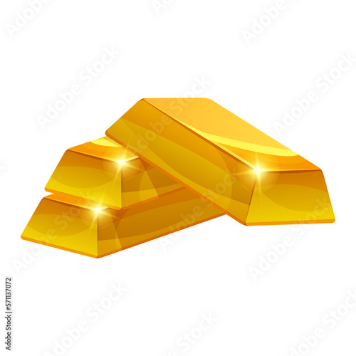 Gold bar icons, ingot. Symbol of richness currency investment, treasury luxury rich photo