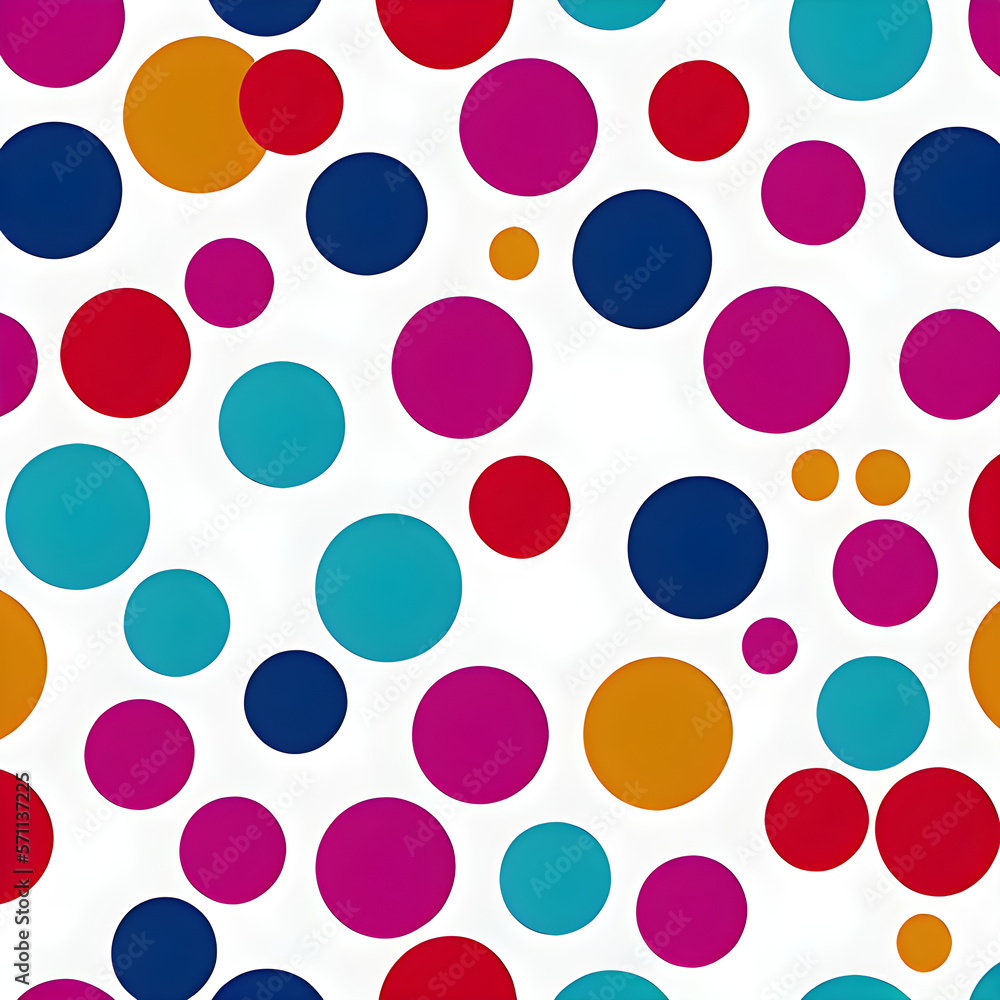 Seamless background with colorful dots. Generative AI Seamless background with colorful dots. Generative AI