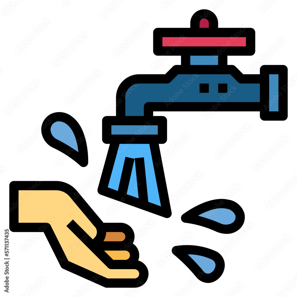 washing hand filled outline icon style washing hand filled outline icon style