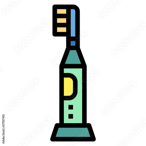 Toothbrush filled outline icon style