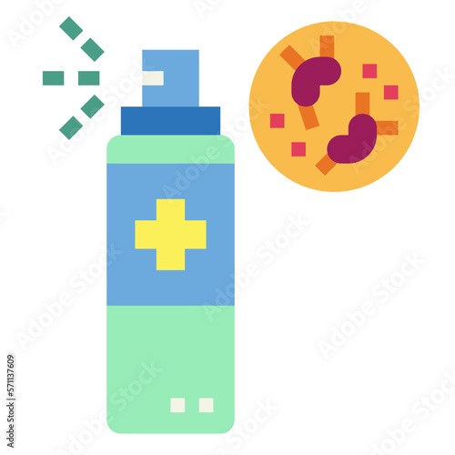 antiseptic flat icon style