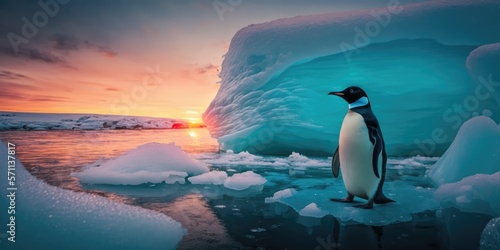 Penguin i the arctics made with generative ai